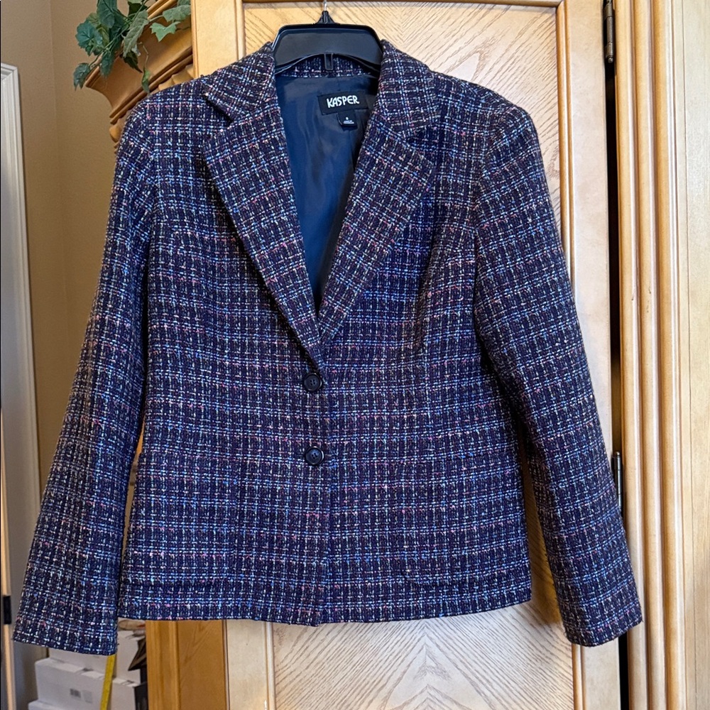 Kasper tweed blazer size 8